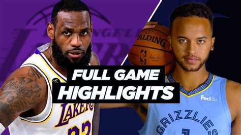 lakers vs grizzlies full highlights
